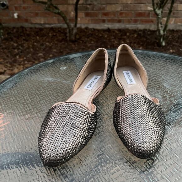 Steve Madden Vamp D'Orsay Rhinestone Studded Flat 7.5 - Picture 5 of 9